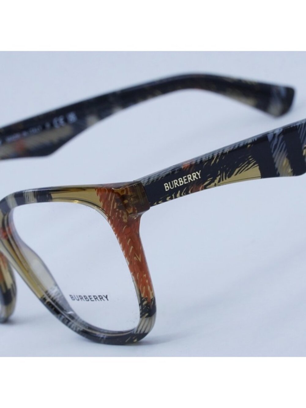 Burberry BE2415 4146 Eyeglasses Check Sand 51mm Square Frame - Picture 6 of 9